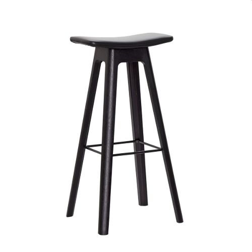 Andersen Furniture HC1 barstol SH: 80 cm - Sort Læder/Sort