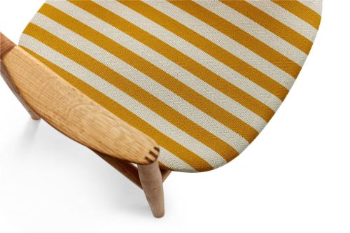 Bent Hansen Asger Stuhl M. Polsterung H: 80 cm – Eiche, geölt / 22-100/110 Gelb