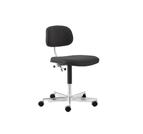 Montana Kevi 2534U Fuldpolstret Kontorstol SH: 40-53 cm - Re-wool 198/Blankpoleret Aluminium