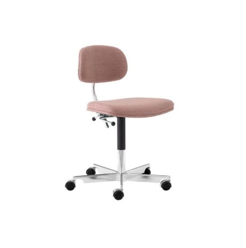 Montana Kevi 2534U Fuldpolstret Kontorstol SH: 40-53  cm - Re-wool 648/Blankpoleret Stel