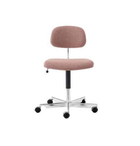 Montana Kevi 2534U Vollgepolsterter Bürostuhl, SH: 40–53 cm – Neuwolle 648/hell polierter Rahmen