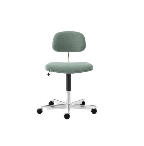 Montana Kevi 2534U Vollgepolsterter Bürostuhl, SH: 40–53 cm – Re-wool 858/hell polierter Rahmen