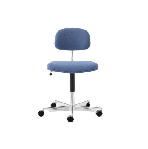 Montana Kevi 2534U Vollgepolsterter Bürostuhl, SH: 40–53 cm – Re-wool 758/hell polierter Rahmen