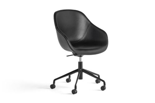 HAY AAC155 Drejestol About A Chair SH: 44 cm - Black Powder Coated Aluminium/Sense Black