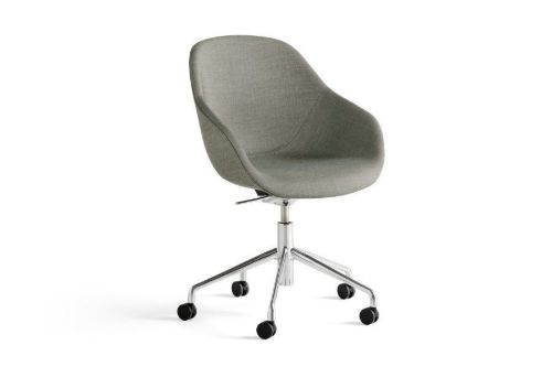 HAY AAC155 Drejestol About A Chair SH: 44 cm - Polished Aluminium/Hallingdal 130