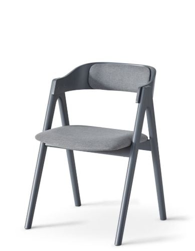 Findahl by Hammel METTE Spisebordsstol M. Rygpolstring SH: 45 cm - Grafitlakeret Bøg/Corsica30