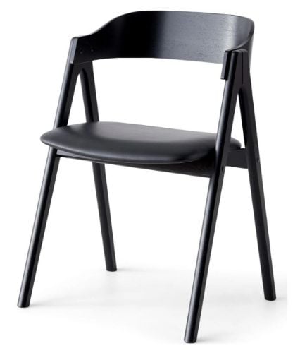 Findahl by Hammel METTE Spisebordsstol SH: 45 cm - Sortlakeret Eg/Sort Sydney Læder