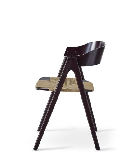 Findahl by Hammel Mette Stuhl mit Naturgeflecht SH: 45 cm – Schwarz lackierte Buche