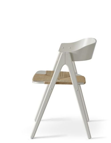 Findahl by Hammel Mette Stuhl mit Naturgeflecht SH: 45 cm – Beige lackierte Buche