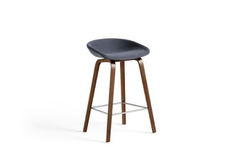 HAY AAS 33 Barstol Low Polstret SH: 65 cm - Linara 198/Walnut