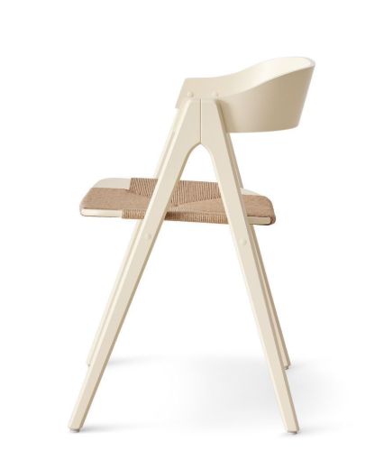 Findahl by Hammel Mette Stuhl mit Naturgeflecht SH: 45 cm – Gelb lackierte Buche