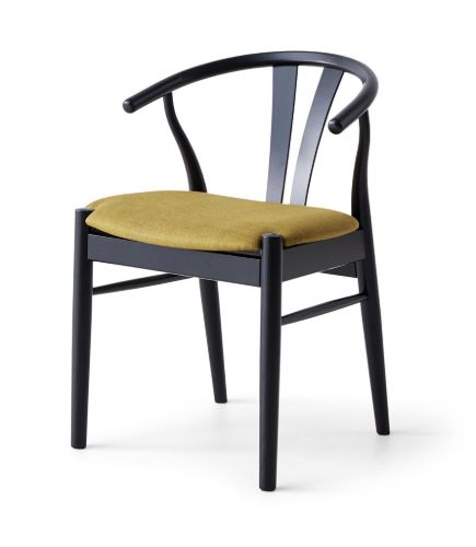 Findahl by Hammel Frida Stol SH: 46 cm - Sortlakeret Eg / Corsica160