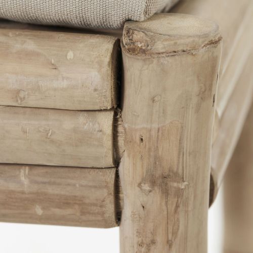 House Doctor Sedeo Bench mit Kissen SH: 45 cm – Natur