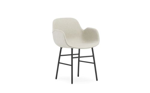 Normann Copenhagen Form Sessel SH: 44 cm – Upminster Sand/Stahl
