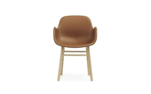 Normann Copenhagen Form Armstol SH: 44cm - Brandy Læder/Eg