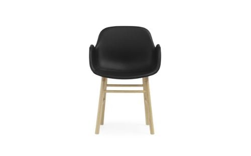Normann Copenhagen Form Armstol SH: 44cm - Sort Læder/Eg