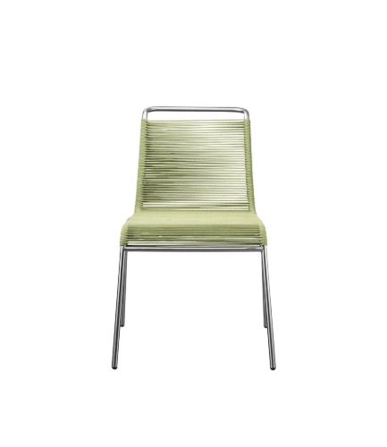 FDB Møbler M20 Teglgård Snorestol 87x54x65 cm - Rustfrit Stål/Grøn Meleret
