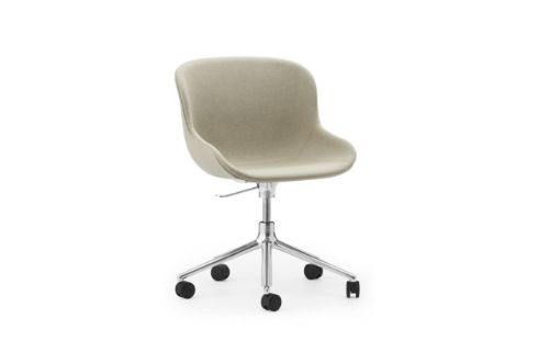 Normann Copenhagen Hyg Drehstuhl mit Höhenverstellung Vollgepolstert SH: 46 cm – Upminster/Aluminium