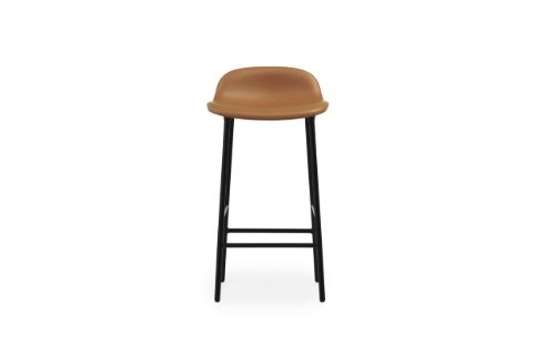 Normann Copenhagen Form Barstol SH: 65cm - Brandy Læder/Stål