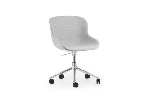 Normann Copenhagen Hyg Drehstuhl mit Höhenverstellung Vollgepolstert SH: 46 cm – Partner/Aluminium