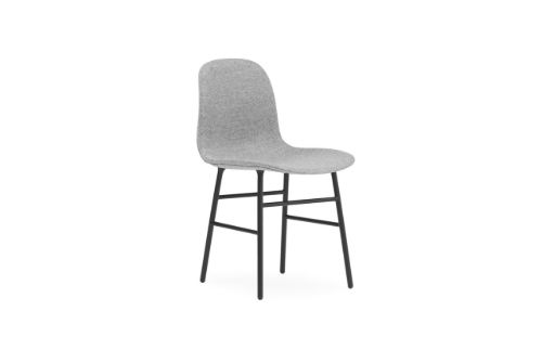 Normann Copenhagen Form Stuhl SH: 44 cm – Partner Grau/Stahl