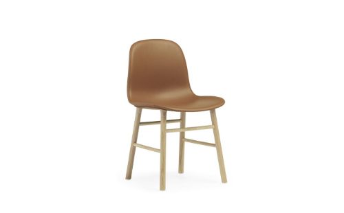 Normann Copenhagen Form Stuhl SH: 44 cm – Brandy Leder/Eiche