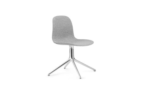 Normann Copenhagen Form Drehstuhl SH: 44 cm – Partner Grau/Aluminium