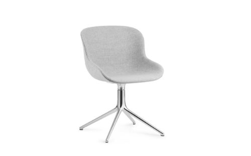 Normann Copenhagen Hyg Drehstuhl Vollgepolstert SH: 46 cm – Partner/Aluminium