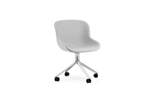 Normann Copenhagen Hyg Drehstuhl mit Rollen Vollgepolstert SH: 46 cm – Partner/Aluminium