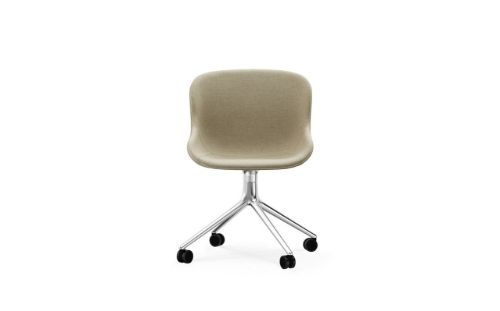 Normann Copenhagen Hyg Drejestol m. Hjul Fuldpolstret SH: 46 cm - Upminster/Aluminium