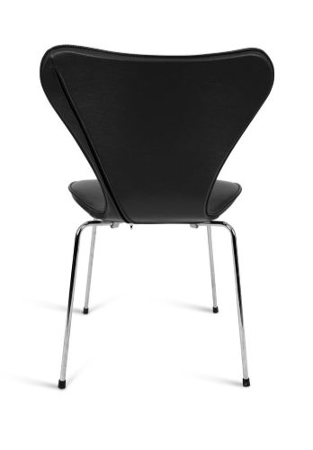 Bent Hansen Vollbezug für Stuhl der Serie 7 Modell 3107 – schwarzes Leder