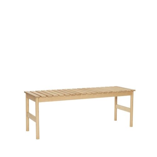Hübsch Row Bænk 122x45 FSC Egetræ - Natur