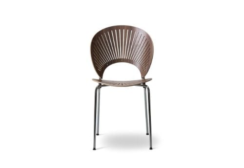 Fredericia Furniture 3398 Trinidad Stol SH: 45,5 cm - Valnød/Krom