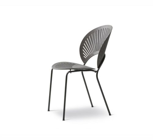 Fredericia Furniture 3398 Trinidad Stuhl SH: 45,5 cm – Grau/Flint
