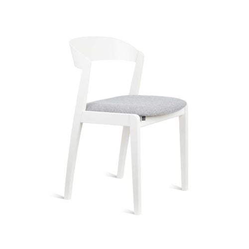 Skovby SM825 Spisebordsstol H: 77 cm - Hvidlakeret Massiv Bøg/Brahms 21