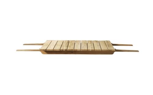 FDB Møbler M4 Sammen Mellemplade til M2 og M3 90x84 cm - Massiv Teak/Natur