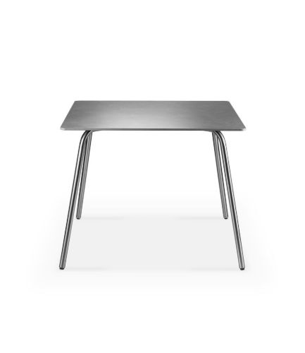 FDB Møbler M21 Teglgård Havebord 90x90 cm - Rustfrit Stål/Sten
