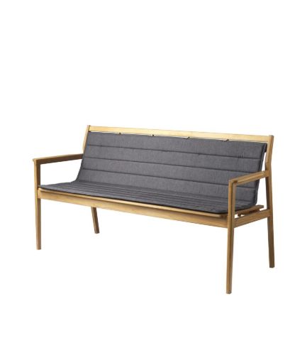 FDB Furniture M22 Together Kissen für M11 3 Pers. Bench mit Rückenlehne 144x90 cm – Anthrazitgrau