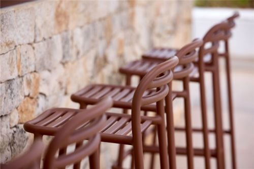 Cane-line Outdoor Bliss Barhocker - Aluminium/Desert Red