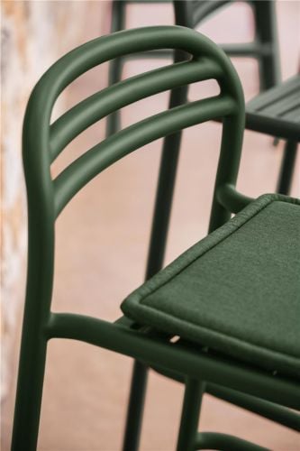 Cane-line Outdoor Bliss Barhocker - Aluminium/Dunkelgrün