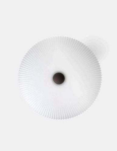 Vipp 591 Skulpturen-Tischlampe, klein, H: 39 cm – grauer Marmor