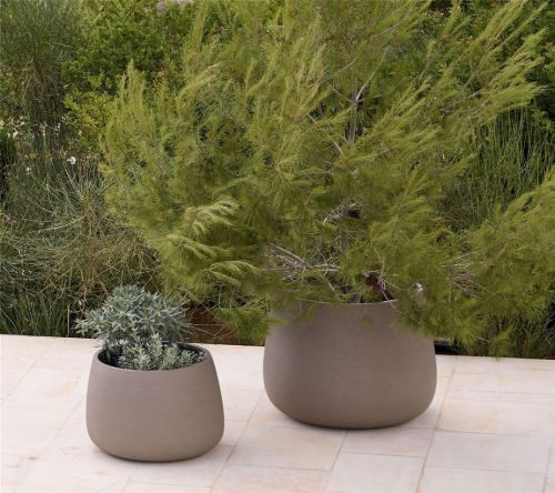Cane-line Erdtopf Rund Groß - Fiberglas/Taupe