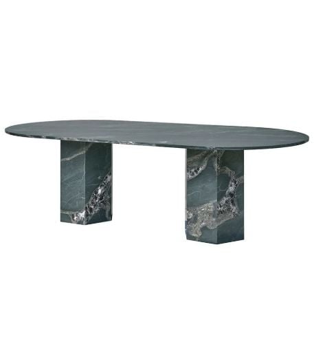 GUBI Epic Outdoor Dining Table L: 240 cm - Quarzit/Botanisch Grün