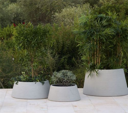 Cane-line Soil Plant Pot Trapez Medium - Fiberglas/Betonstruktur