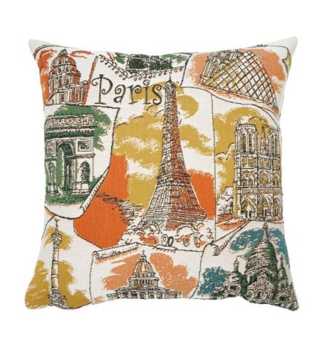 Poulin Design Paris Pude 45x45 cm - Paris Mon Amour Ocre