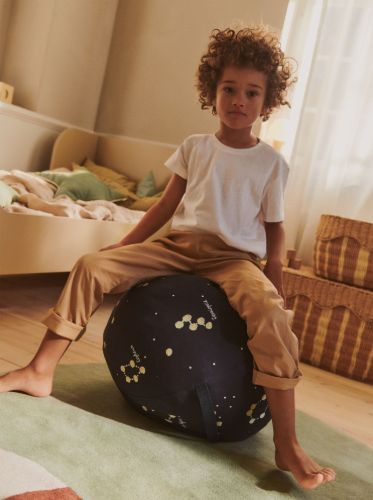 Ferm Living Constellation Pouf - Bio-Baumwolle/Dunkelblau