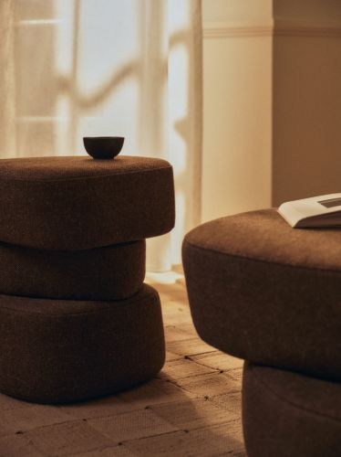 Ferm Living Plyo Puf Staple - Dunkelbraun