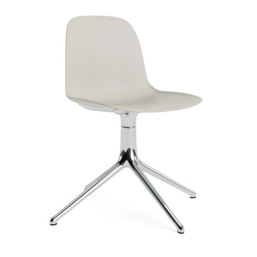 Normann Copenhagen Form Swivel Stuhl - Aluminium/Light Grey