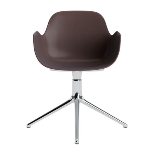 Normann Copnhagen Form Swivel Stol m. Armlæn - Aluminium/Brun
