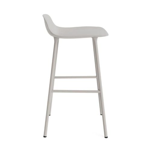 Normann Copenhagen Form Barhocker 65 cm. - Pulverbeschichteter Stahl/Hellgrau